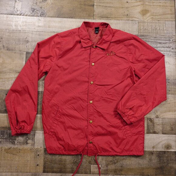 Disney Mulan Mushu Red Coach Jacket Men’s Size Large - Picture 1 of 12